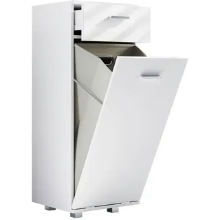 VCM Zalo S Hochschrank 40 x 101 x 35 cm Weiß Kunststoff/Massivholz
