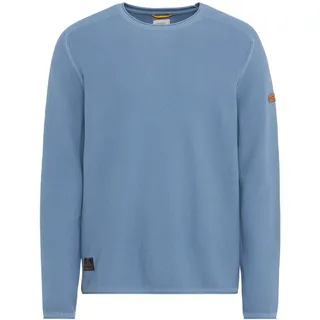 camel active Herren Feinstrickpullover aus Organic Cotton Blau, Menswear-XXL