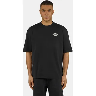 T-Shirt PEGADOR "Reine Oversized Tee", Herren, Gr. XL, washed schwarz, Single Jersey, Obermaterial: 100% Baumwolle, bedruckt, oversize normal, Rundhals, Shirts T-Shirt, Baumwolle, oversize
