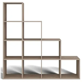 Selsey Stufenregal Raumteiler 153 x 152 x 30 cm Sonoma Eiche