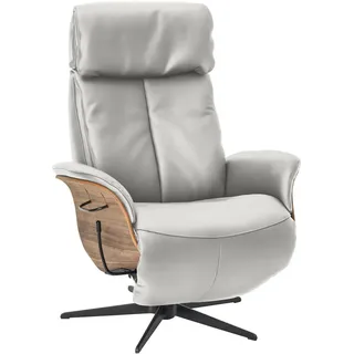 Welnova Relaxsessel , Weiß , Leder , Echtleder , Color-Finish-Leder , Nussbaum , 78x104-113x84 cm , Fußauswahl, Lederauswahl, Stoffauswahl, Liegefunktion , Wohnzimmer, Sessel, Ledersessel