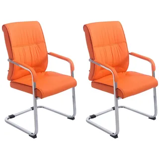 CLP Freischwinger XXL Kunstleder Orange