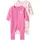 Rose Deer Pyjama 2 Einheiten Ibis Rose 0 Monate