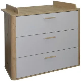 Wickelkommode , Grau , Kunststoff , 3 Schublade(n) Schubladen , 100x93-98x45-71 cm , DIN EN ISO 9001 , Babymöbel & Kindermöbel, Babyzimmer, Wickelkommoden & Zubehör, Wickelkommoden