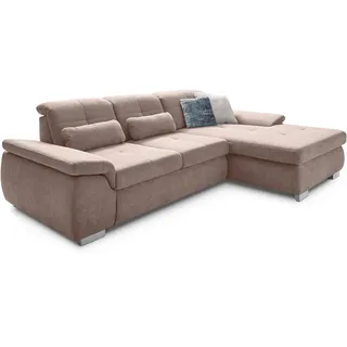 die planbar Eckcouch Polyester L-Form 2-Sitzer Flieder