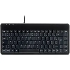 Perixx PERIBOARD-409U Mini-Tastatur mit Kabel für Windows, USB, Schwarz, AZERTY