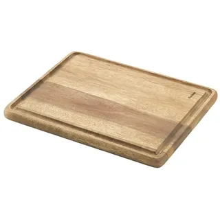 Metaltex Schneidebrett aus Akazienholz mit Saftrille, 24 x 20 x 1,5 cm
