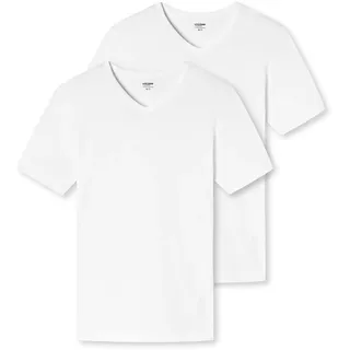 SCHIESSER UNCOVER by SCHIESSER Herren T-Shirt 2er Pack - Vorteilspack, V-Ausschnitt, S-3XL Weiß M