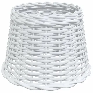 Lampenschirm Weiß Ø30x20 cm Korbweide - Weiß