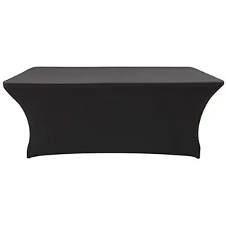 EBETA Tischdecken Biertischhussen Stretchhusse Tischwäsche Stretchtischabdeckung Tischhussen, Biertisch-Husse Hussen für Bierzeltgarnitur, Party (Schwarz, 183 * 76 * 76 cm)