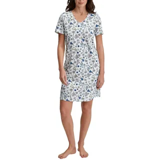 CALIDA Flower Nights Kurzarm-Nachthemd Damen, aus 100% Baumwolle, pflegeleicht