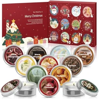Scent-Hi Duftkerze Weihnachten, Natürliches Soja Wachs