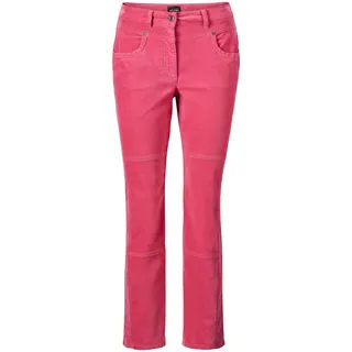 GOLDNER Schlupfhose »Kurzgröße Bequeme Samthose mit Wascheffekt«, rosa