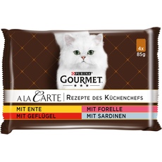 Bild von Gourmet PURINA GOURMET A la Carte Katzenfutter nass, Sorten-Mix, 12er Pack (12 x 4 Beutel à 85g)