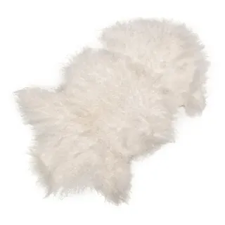 Sitzauflage Tibet-Lammfell weiß, 5x90x55 cm