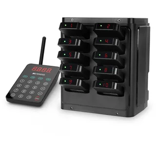 Retekess TD177 Pager Rufsystem, 500M Pager Gastronomie, Kopplung mit Einem Tastendruck, IP67 Wasserdicht, 300 mAh Akku 24H, Außer Reichweite Alarm, Pager System für Speisewagen, Hotel, Klinik