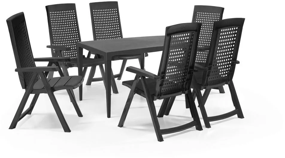 Bild von Dining-Loungeset, Anthrazit, - 100x60x160 cm,