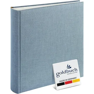 Goldbuch 31607 Fotoalbum Summertime Trend 2, Fotobuch 30x31x6 cm, Blaugrau | Jumboalbum mit blaugrauem Leineneinband, 100 weißen Seiten und Pergamin-Trennblättern, zum Einkleben bis zu 600 Fotos 9x13 cm