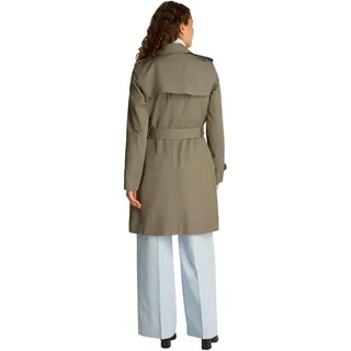Tommy Hilfiger Damen Trenchcoat Cotton Slim Fit Kurz, Braun (Tundra Brown), 46