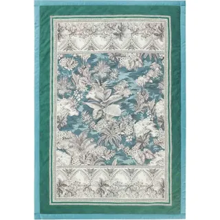 Bassetti Baumwoll-Plaid BOBOLI Farbe VERDE V1 Größe 240x250  AL - Grün