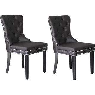 byLIVING Esszimmerstuhl Domino Kunstleder dunkelbraun