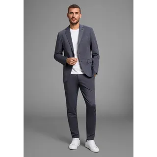 Bruno Banani Anzug "Jersey" Sakko & Hose, normal elastische Qualität, blau melange