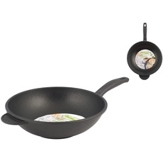 H&h wok fusione antiaderente extra chef 1 manico bakelite cm28