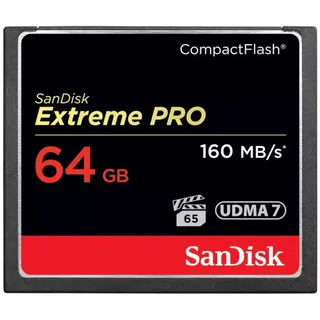 SanDisk Extreme Pro Compact Flash, 160MB/s, 64 GB