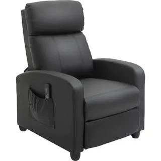 Homcom Massagesessel mit Liegefunktion elektrisch 68 x 98 x 68 cm Schwarz