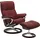 Relaxsessel Mayfair Leder 83 x 102 x 74 cm rot mit Hocker