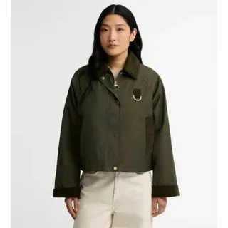 Barbour für Damen. LCA0422 Olivgrüne Wendy-Jacke (S), Lässig, Baumwolle