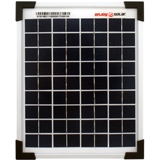 Enjoysolar Poly 5W 12V Polykristallines Solarpanel Solarmodul Photovoltaikmodul ideal für Wohnmobil, Gartenhäuse, Boot