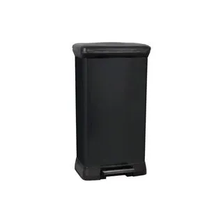 Curver Deco bin metalics 246364 Mülleimer 50 l (B x H x T) 390 x 720 x 290 mm Schwarz 1 St.