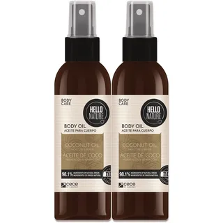 Hello Nature Haut√∂l mit Kokosnuss√∂l für K√∂rperpflege 2x130 ml Unisex