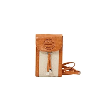 ESPRIT Umhängetasche Handytasche Rachel Phone Bag Caramel braun mehrfarbig - Braun, Bunt