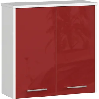 Hängeschrank 30cm Wandregal 99cm hoch 1 Tür Vitrine 3 Fächer Wandschrank