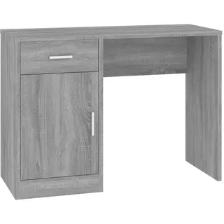 vidaXL Schreibtisch mit Stauraum Grau Sonoma 100x40x73 cm - Grau