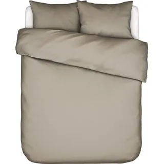 Essenza Minte Satin-Bettwäsche-Garnitur Farbe Taupe Größe 135x200+80x80 - Taupe