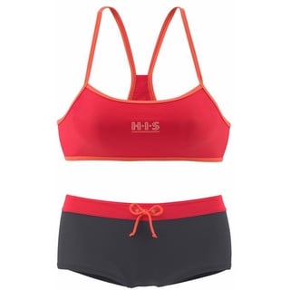 H.I.S. H.I.S Bustier-Bikini Damen grau-orange Gr.36