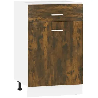 vidaXL Unterschrank mit Schublade 50 x 46 x 81,5 cm Braun