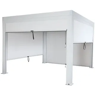 Mendler Pergola HWC-L46 3 x 3 m Weiß