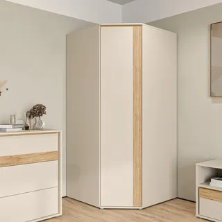 Forte Eckschrank WEXLIN 92,2 x 193,7 x 92,2 cm Beige