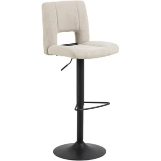 Mid.you Barhocker , Beige , Metall, Textil , Drehkreuz , 41.5x115x52 cm , Esszimmer, Stühle, Hocker