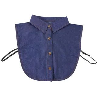 craspire Abnehmbarer Jeans Kragen Falscher Kragen Bluse Dicker Kragen Halbe Hemden Blusen Ausschnittbesatz Dekoration DIY Kleidungszubehör Für Damen Büro Arbeit Pullover Kleider Uniformen Jacken