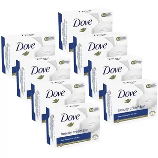 Dove Orginal Beauty Cream Bar 3 in 1, reinigt, spendet Feuchtigkeit und pflegt, sulfatfreie Badeseife für weiche und geschmeidige Haut, für die tägliche Anwendung geeignet, 8 x 90 g
