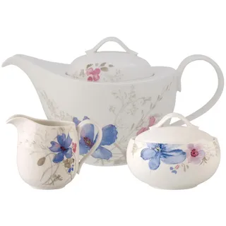Villeroy & Boch Mariefleur Gris Basic Teeservice 3-tlg. mehrfarbig