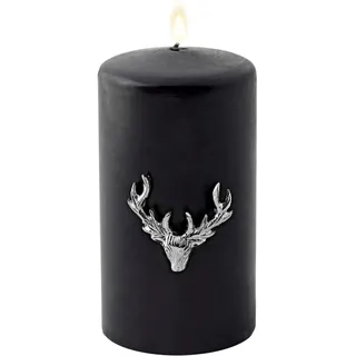 Edzard Kerzenstecker Elch 3er-Set (H 4,5 cm), Aluminium vernickelt | silberfarben, für Stumpenkerzen, Hirschgeweih-Motiv, Kerzenpin, Kerzendeko Hirsch, Adventskranz, Weihnachtsdeko, Tischdeko