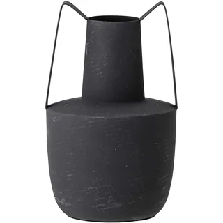 Bloomingville Itamar Vase aus Metall hergestellt, in der Farbe: Schwarz, Maße: 12,5 x 20,5 cm, 82049366