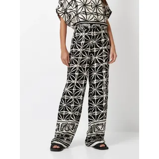 Toni Luisa Palazzo Regular Fit Hosen Schwarz/Weiß 36