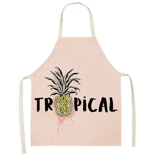 Lukery Schürze für Damen Herren Kinder, Ananas Druck Hawaii Küchenschürze Lustig Weich Schürzen Latzschürze Grillschürze zum Kochen, Backen, Gartenarbeit (Tropisch,Erwachsene- 68x55cm)